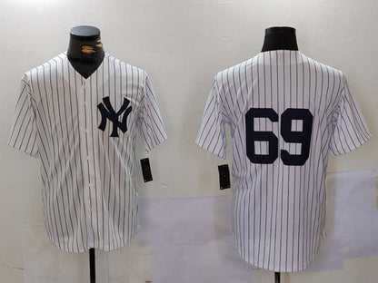 New York Yankees #69 Manny Fresh White Cool Base Stitched Baseball Jersey - Main View