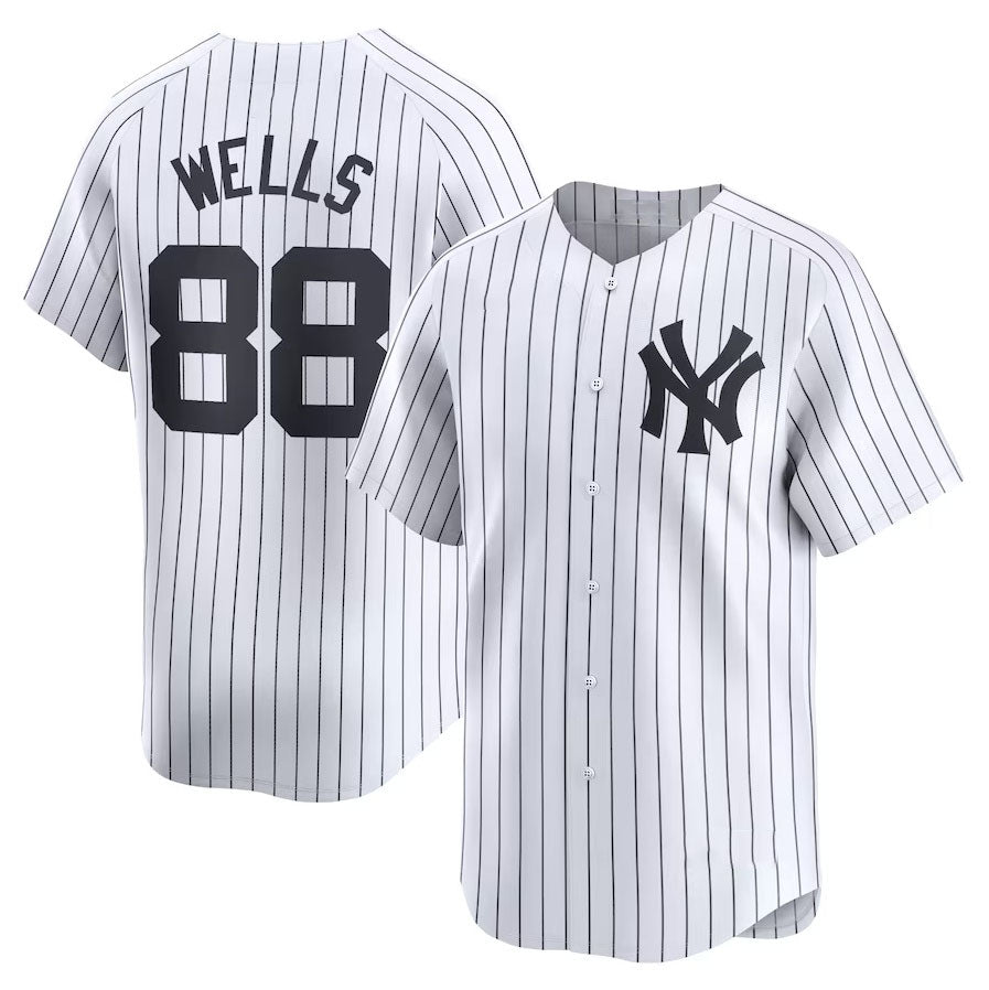 New York Yankees #88 Austin Wells Home Limited Player Jersey - White Stitched Baseball Jersey - Main View