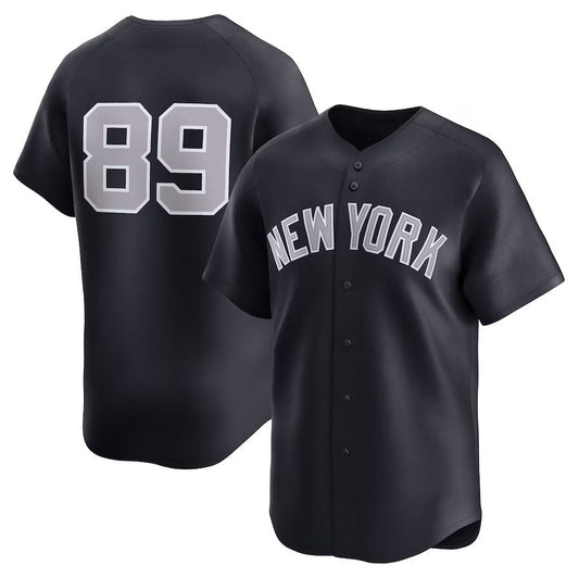 New York Yankees #89 Jasson Domínguez Alternate Limited Player Jersey - Navy Stitched Baseball Jersey - Main View