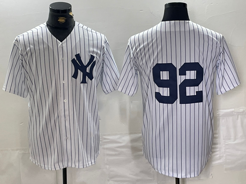 New York Yankees #92 Matt Krook White Cool Base Stitched Baseball Jersey - Main View