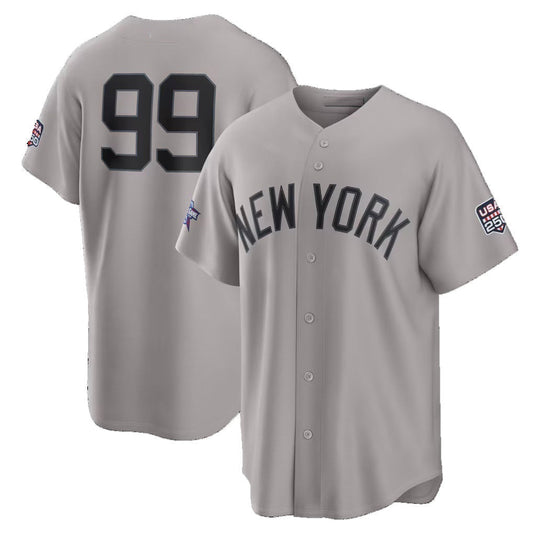 New York Yankees #99 Aaron Judge 2026 All-Star Game Gray Replica Baseball Jersey - Main View