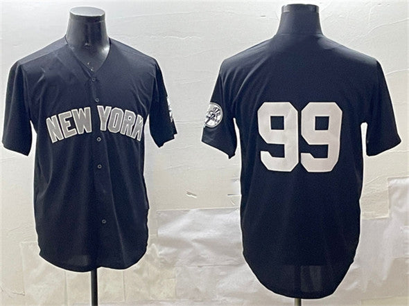 New York Yankees #99 Aaron Judge Black Cool Base Stitched Baseball Jersey - Main View