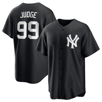 New York Yankees #99 Aaron Judge Black Lights Out Limited Stitched Baseball Jersey - Main View