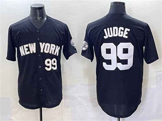 New York Yankees #99 Aaron Judge Black Limited Stitched Baseball Jersey - Main View