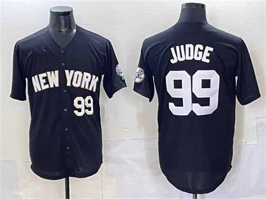 New York Yankees #99 Aaron Judge Black Limited Stitched Baseball Jersey - Main View