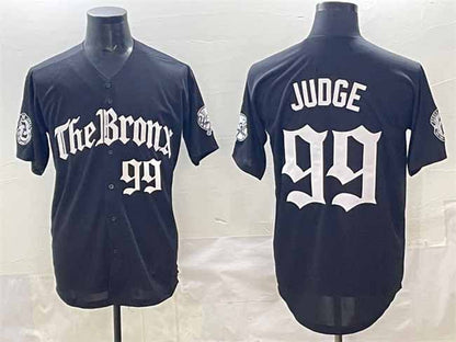 New York Yankees #99 Aaron Judge Black 'Gothic Legacy Edition' Vapor Premier Limited Stitched Baseball Jersey - Main View