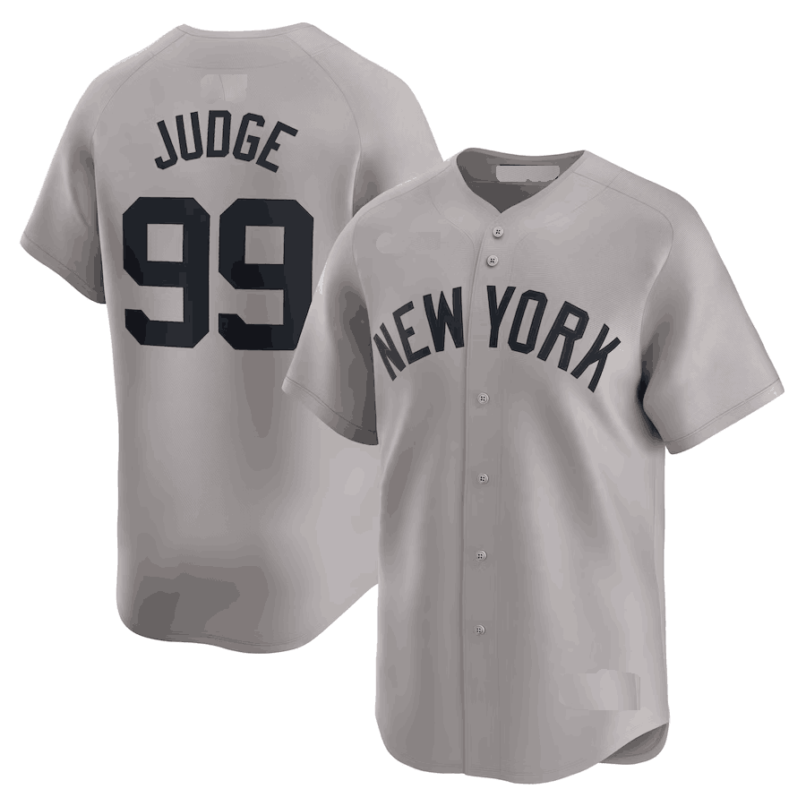 New York Yankees #99 Aaron Judge Gray 2024 Away Limited Cool Base Stitched Baseball Jersey - Main View
