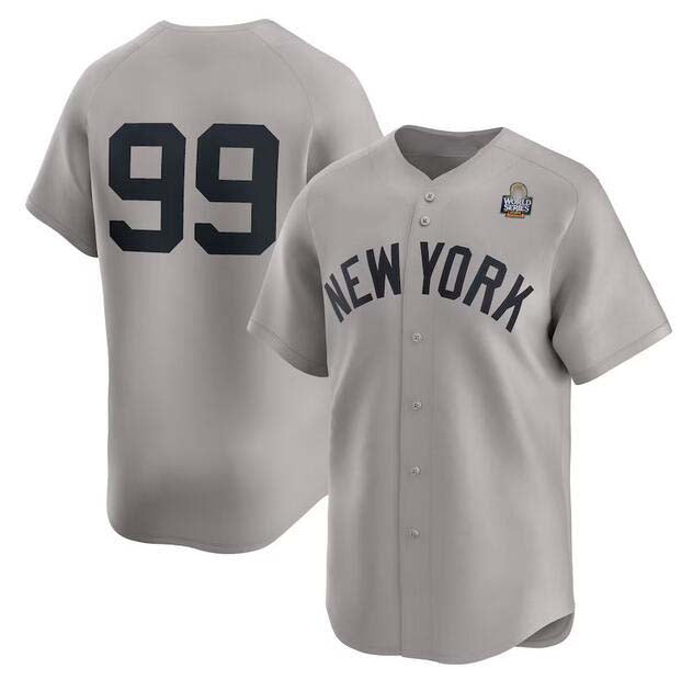 New York Yankees #99 Aaron Judge Gray 2024 World Series Limited Stitched Baseball Jersey - Main View
