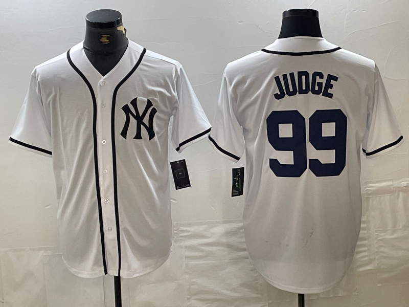 New York Yankees #99 Aaron Judge White Fashion Cool Base Baseball Jersey - Main View