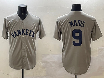 New York Yankees #9 Roger Maris Gray Cool Base Stitched Baseball Jersey - Main View