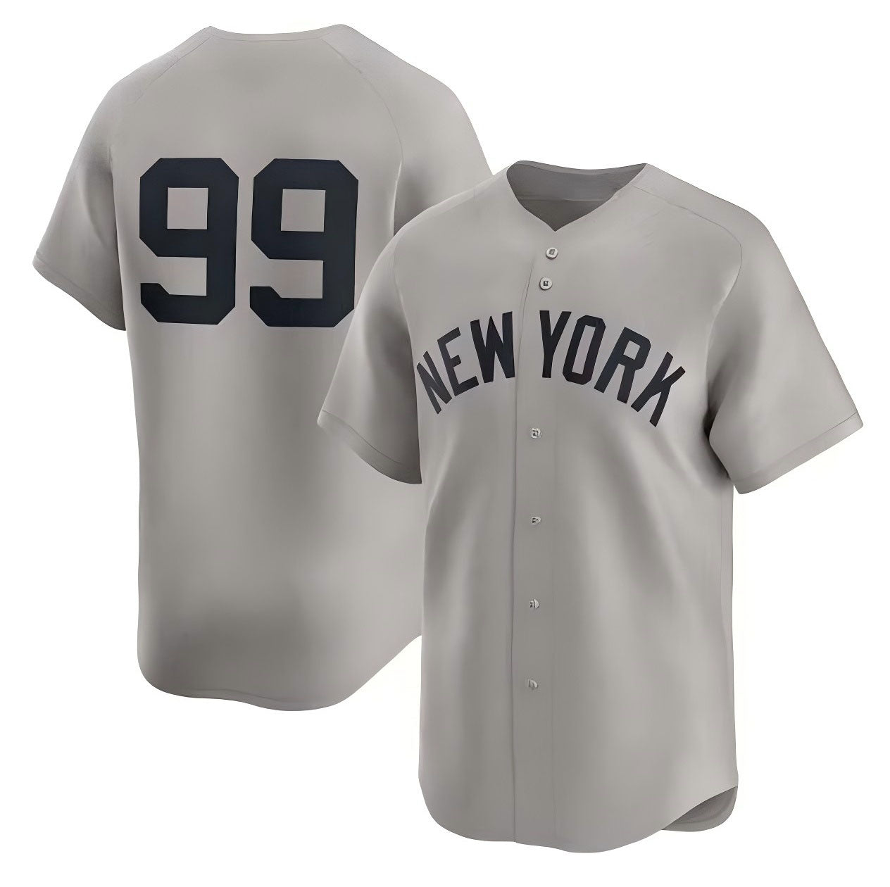 New York Yankees #99 Aaron Judge Gray Limited Stitched Baseball Jersey No Name - Main View