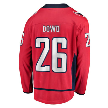 W.Capitals #26 Nic Dowd Fanatics Branded Home Breakaway Player Jersey Red Stitched American Hockey Jerseys - Main View
