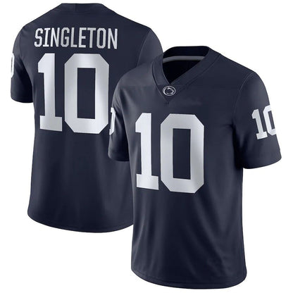 P.State Nittany Lions #10 Nicholas Singleton NIL Replica Football Jersey Navy Stitched American College Jerseys - Main View