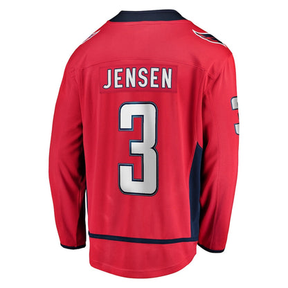 W.Capitals #3 Nick Jensen Fanatics Branded Replica Player Jersey Red Stitched American Hockey Jerseys - Main View