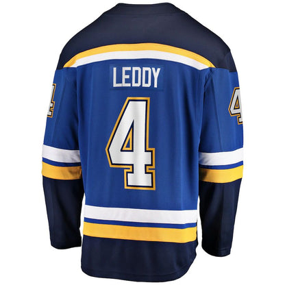 St.L.Blues #4 Nick Leddy Fanatics Branded Home Breakaway Player Jersey Blue Stitched American Hockey Jerseys - Main View