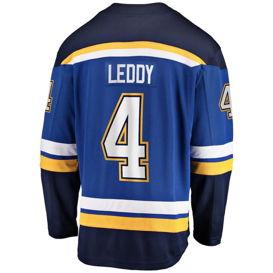 St.L.Blues #4 Nick Leddy Fanatics Branded Home Breakaway Player Jersey Blue Stitched American Hockey Jerseys - Main View