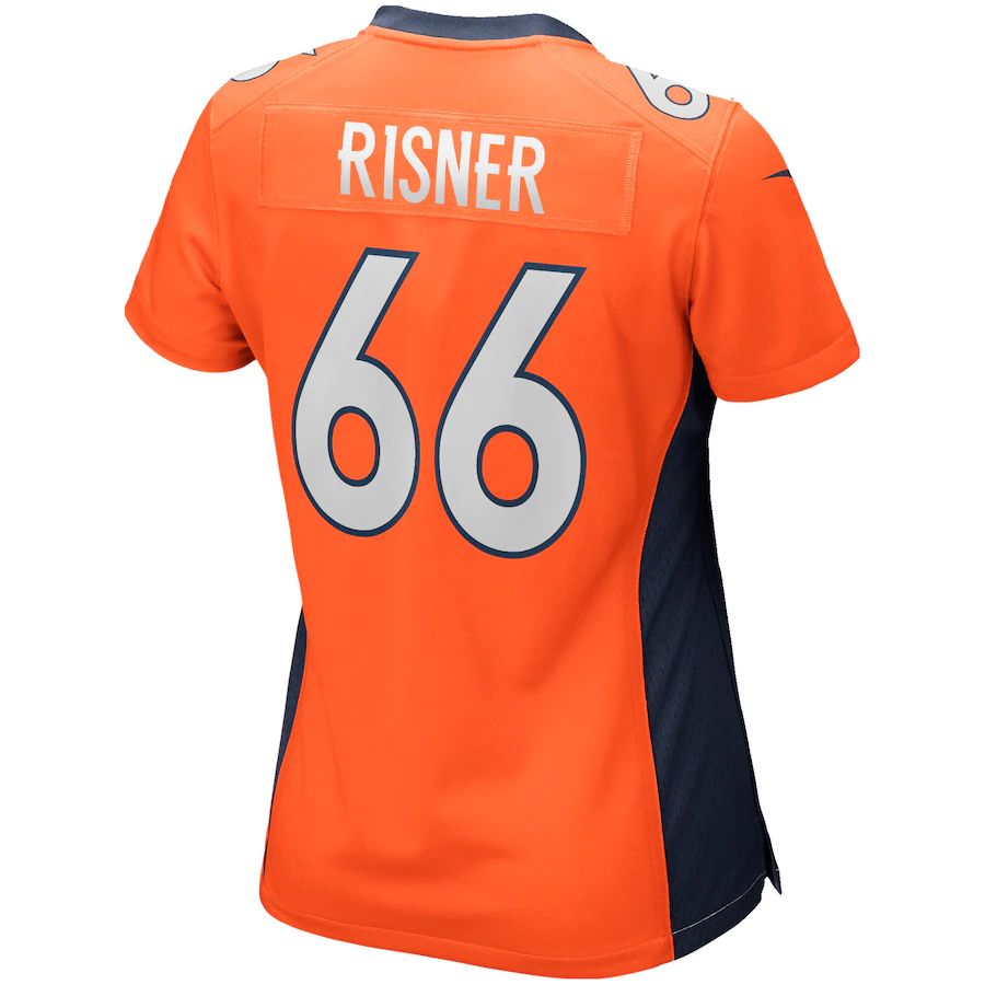 D.Broncos #66 Dalton Risner Orange Game Jersey Stitched American Football Jerseys - Main View