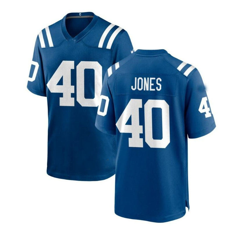 IN. Colts #40 Jaylon Jones Game Jersey - Royal Stitched American Football Jerseys - Main View