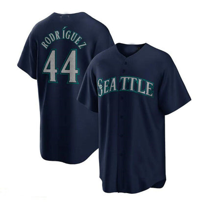 Seattle Mariners #44 Julio Rodriguez Navy Official Replica Player Jersey Baseball Jerseys - Main View