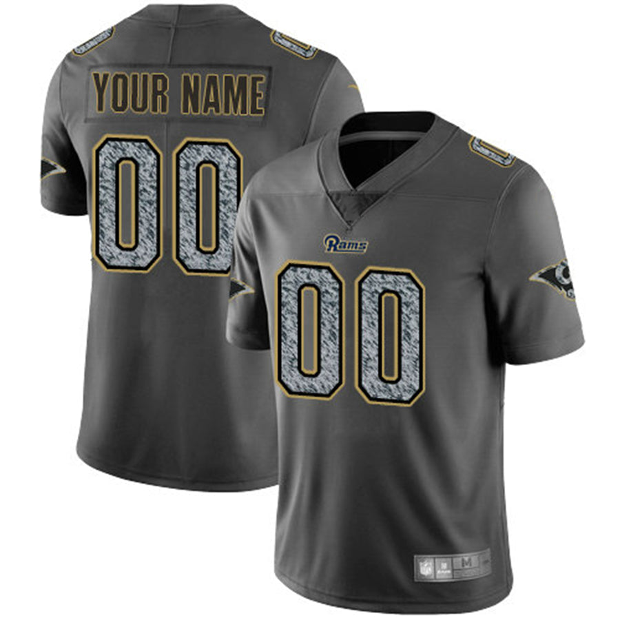 Custom LA.Rams Gray Static Vapor Untouchable Limited Jersey American Stitched Jersey Football Jerseys - Main View