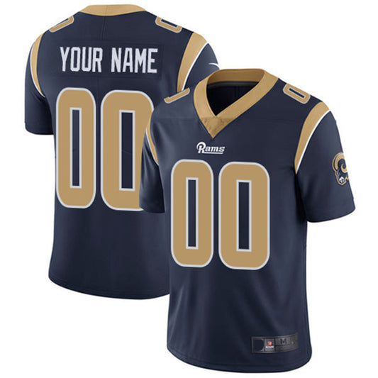 Custom LA.Rams Navy Vapor Untouchable Player Limited Jersey American Stitched Jersey Football Jerseys - Main View