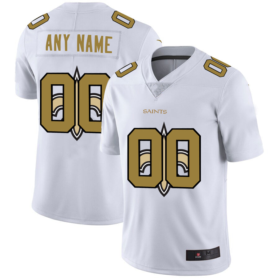 Custom NO.Saints  White Team Big Logo Vapor Untouchable Limited Jersey American Stitched Jersey Football Jerseys - Main View