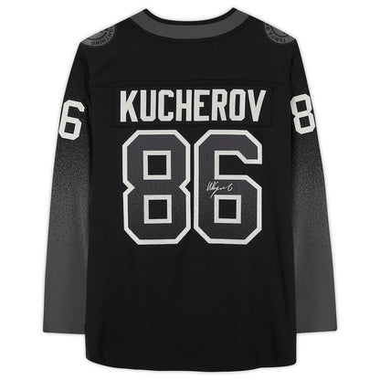 TB.Lightning #86 Nikita Kucherov Fanatics Authentic Autographed Breakaway Alternate Jersey Black Stitched American Hockey Jerseys - Main View