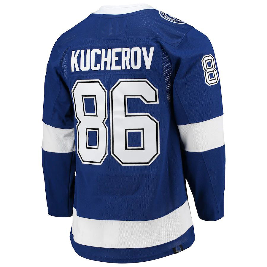 TB.Lightning #86 Nikita Kucherov Home Primegreen Authentic Pro Player Jersey Blue Stitched American Hockey Jerseys - Main View