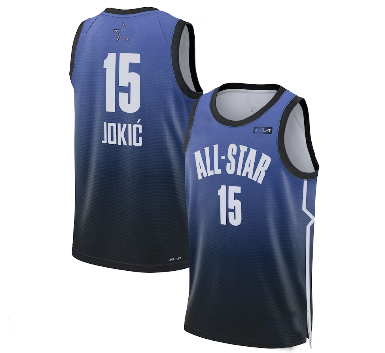 #15 Nikola Jokic 2023 All-Star Game Swingman Jersey - Blue Stitched American Basketball Jersey - Main View
