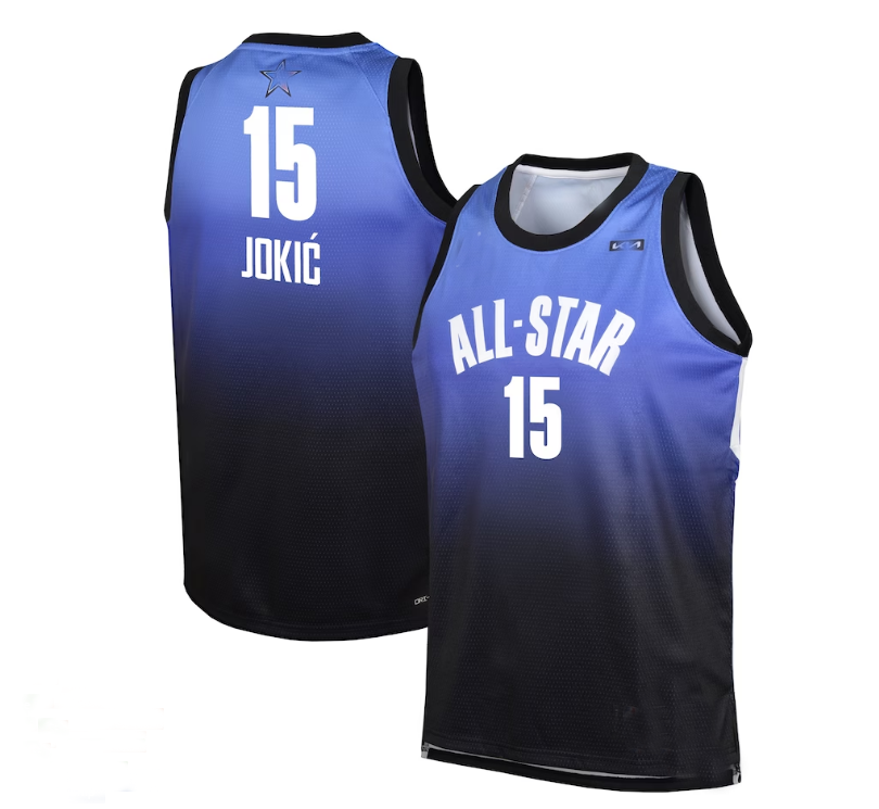#15 Nikola Jokic 2023 All-Star Game Swingman Jersey - Blue Stitched American Basketball Jersey - Main View