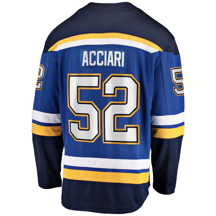 St.L.Blues #52 Noel Acciari Fanatics Branded Home Breakaway Player Jersey Blue Stitched American Hockey Jerseys - Main View