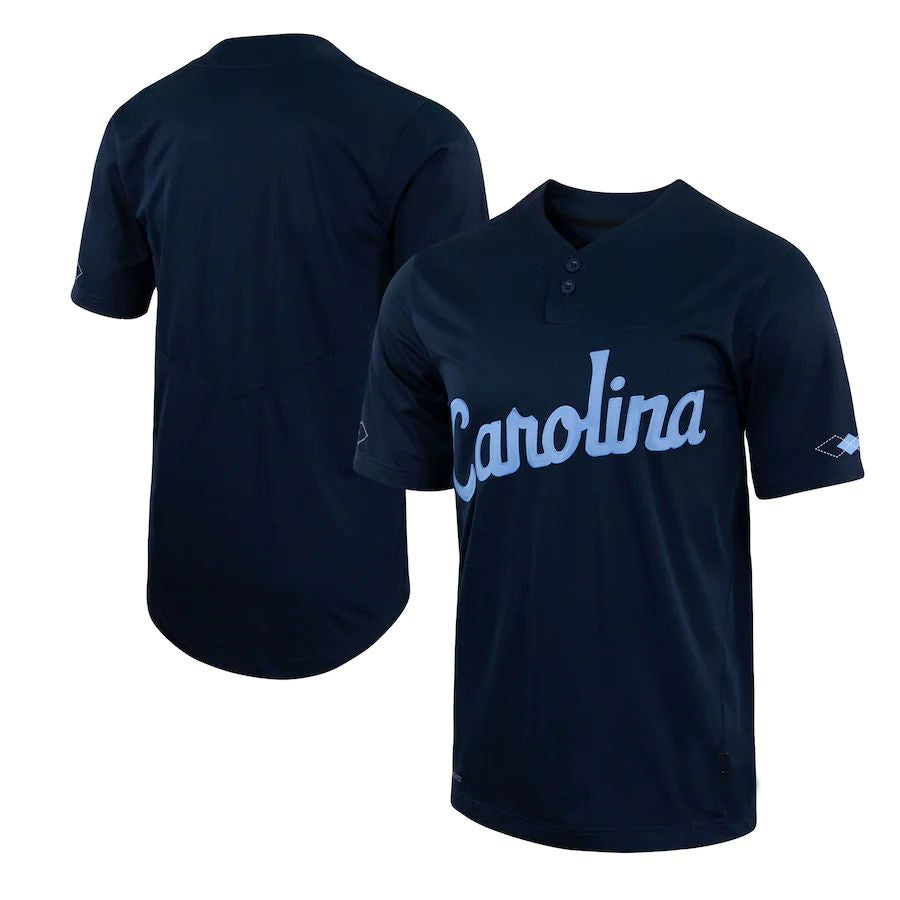 N.Carolina Tar Heels Two-Button Replica Baseball Jersey Navy Stitched American College Jerseys - Main View