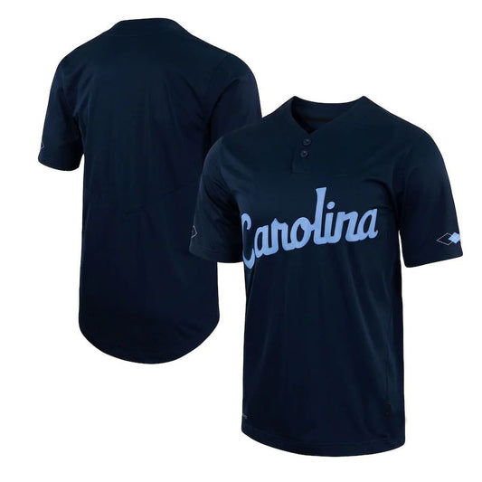 N.Carolina Tar Heels Two-Button Replica Baseball Jersey Navy Stitched American College Jerseys - Main View