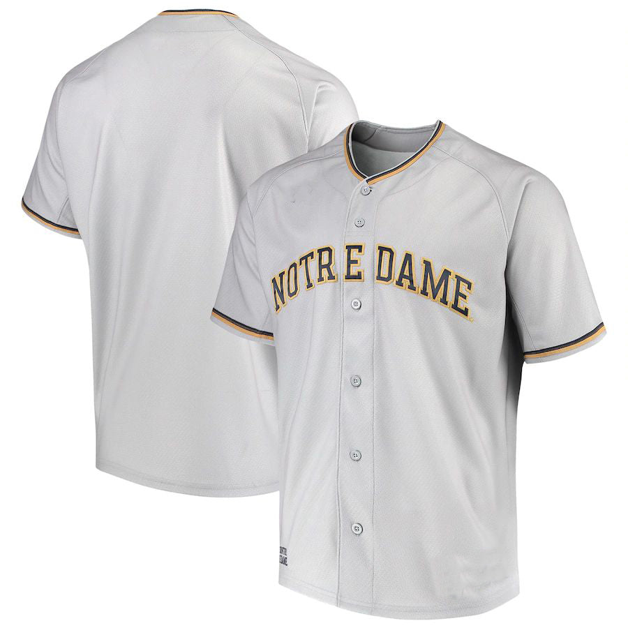 N.Dame Fighting Irish Under Armour Performance Replica Baseball Jersey Gray Stitched American College Jerseys - Main View