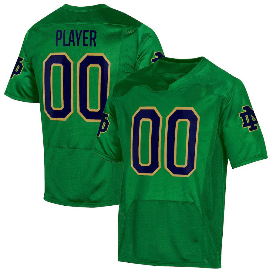 Custom N.Dame Fighting Irish Under Armour Pick-A-Player NIL Replica Kelly Green Football Jersey American Stitched College Jerseys - Main View