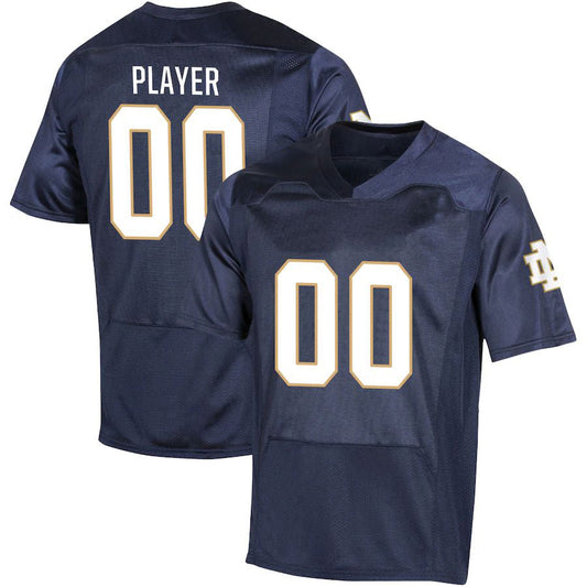 Custom N.Dame Fighting Irish Under Armour Pick-A-Player NIL Replica Navy Football Jersey American Stitched College Jerseys - Main View