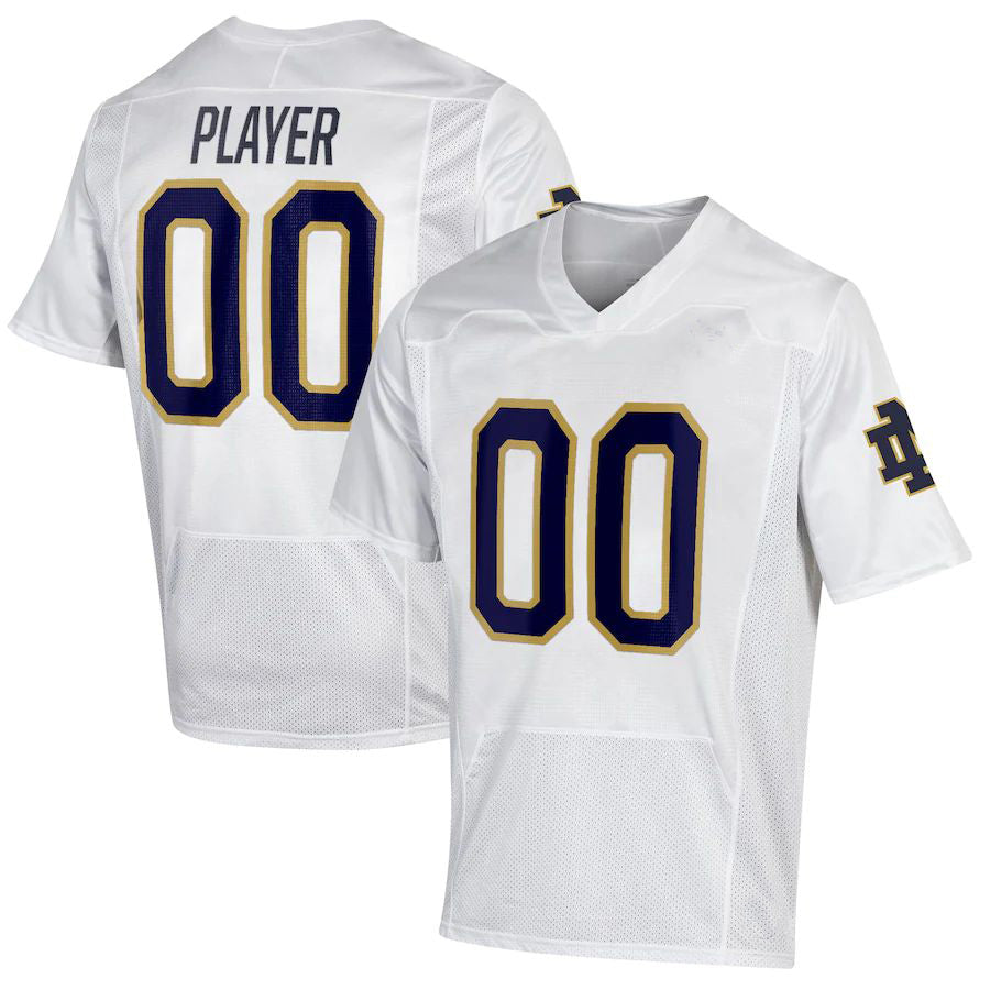 Custom N.Dame Fighting Irish Under Armour Pick-A-Player NIL Replica Football Jersey White American Stitched College Jerseys - Main View