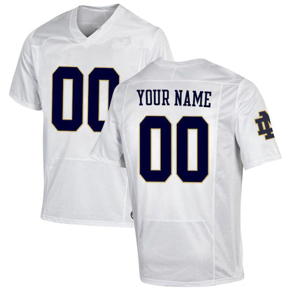 Custom N.Dame Fighting Irish Under Armour Replica Jersey Football Jersey White American Stitched College Jerseys - Main View