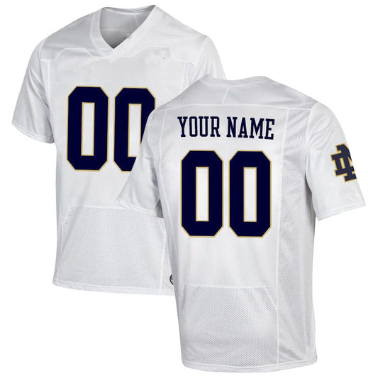 Custom N.Dame Fighting Irish Under Armour Replica Jersey Football Jersey White American Stitched College Jerseys - Main View