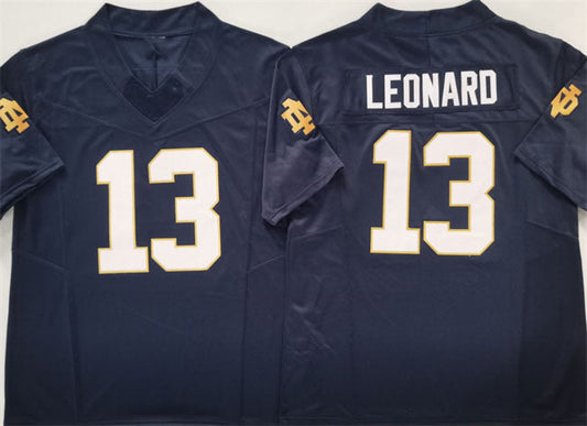 N.Dame Fighting Irish #13 Riley Leonard Navy 2025 F.U.S.E. Limited Stitched Football American College Jerseys - Main View