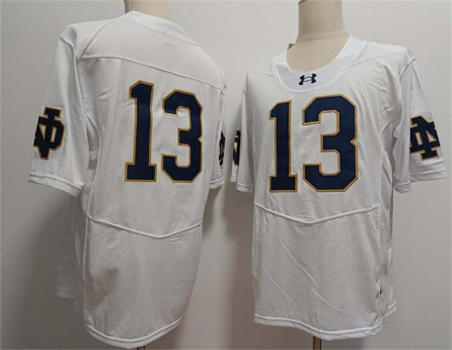 N.Dame Fighting Irish #13 Riley Leonard White 2024 F.U.S.E. Limited Stitched Stitched American College Jerseys - Main View