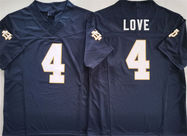 N.Dame Fighting Irish #4 Jeremiyah Love Navy 2025 F.U.S.E. Limited Stitched  Football  American College Jerseys - Main View