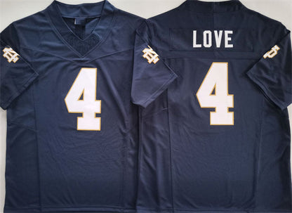 N.Dame Fighting Irish #4 Jeremiyah Love Navy 2025 F.U.S.E. Limited Stitched  Football  American College Jerseys - Main View