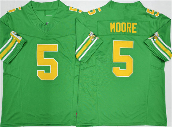 O.Ducks #5 Dakorien Moore 2026 Green F.U.S.E. Stitched American College Jerseys - Main View