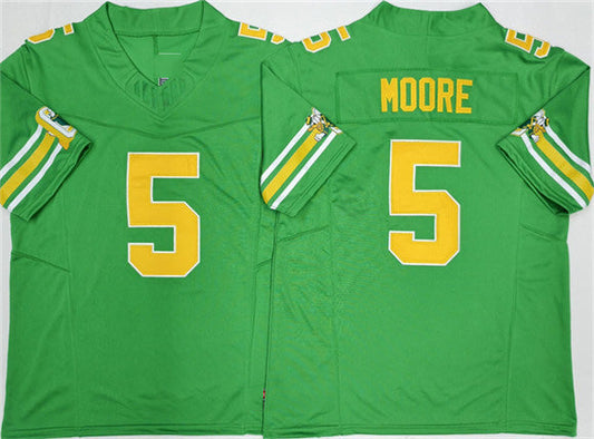 O.Ducks #5 Dakorien Moore 2026 Green F.U.S.E. Stitched American College Jerseys - Main View