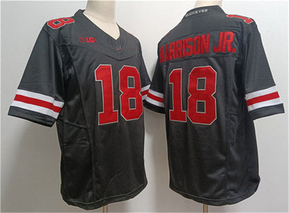O.State Buckeyes #18 Marvin Harrison JR. Black 2023 F.U.S.E. Limited Stitched Jersey College Jerseys - Main View