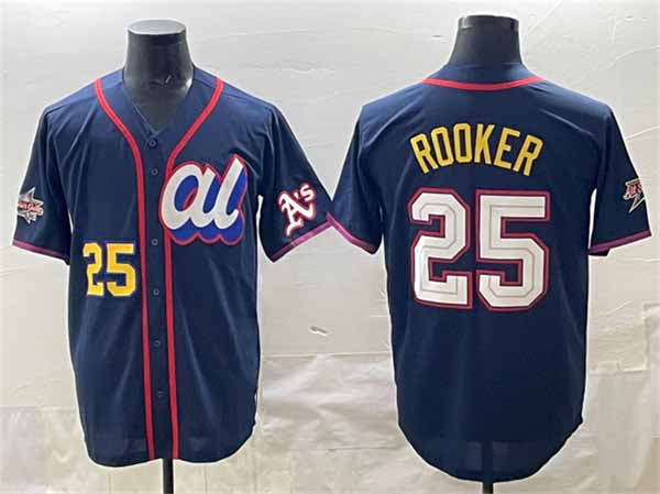 Oakland Athletics American League #25 Brent Rooker Navy 2025 All-Star Edition Limited Stitched Baseball Jersey - Main View