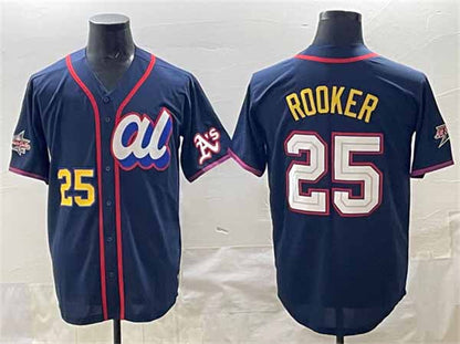 Oakland Athletics American League #25 Brent Rooker Navy 2025 All-Star Edition Limited Stitched Baseball Jersey - Main View