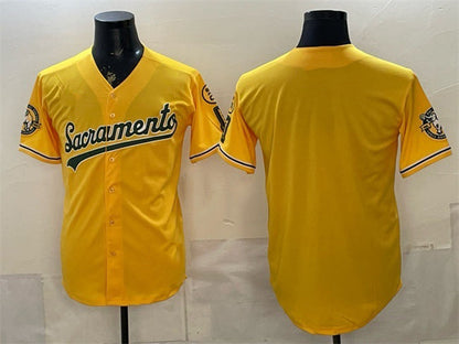 Oakland Athletics Blank 2026 Yellow Alternate Sacramento Celebrating 125 Years Vapor Limited Stitched Baseball Jersey - Main View