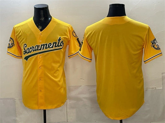 Oakland Athletics Blank 2026 Yellow Alternate Sacramento Celebrating 125 Years Vapor Limited Stitched Baseball Jersey - Main View